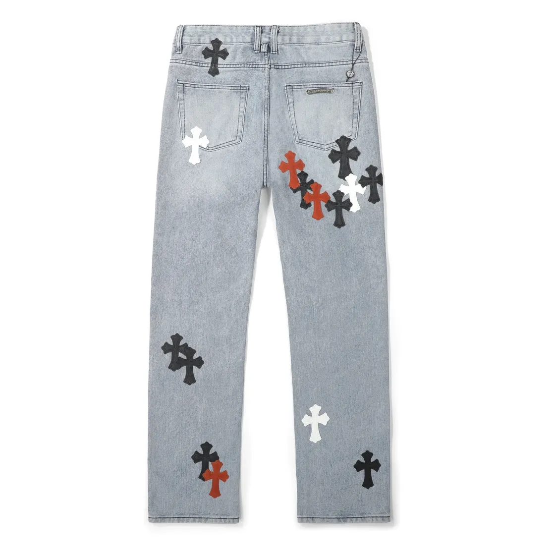 P290 (top version) Chrome hearts new city-limited flame blue jeans Chrome hearts city-limited jeans Hardware customization Original development vintage levis American-made 501 black and gray base version Levi's American-made 501 base version Imported sheepskin 925 silver remake [Top heavy industry fashion design] Consistently high-street luxury style. Speaking of this style, the Zangyin family and GU family are definitely the leading representative brands. Especially the Zangyin family has really achieved a state-of-the-art effect in creating high-street style. The unique washed material is used to create this style. The color system is already quite eye-catching. After it is decorated with patchwork cross flowers, it cleverly highlights the charm of the brand. Secondly, this style uses classic The high-waist cutting design highlights the long legs and fashionable temperament of the upper body. The brand is highly recognizable and the slim fit configuration is more suitable for daily wear. It is a product that interprets personality, fashion, and specifications at a glance. This single product is enough to make any fan excited. It can be a white T-shirt for a youthful college style, or a tight suspender for a royal style. It has strong matching ability and can be easily controlled by men.  [Materials and craftsmanship] Needless to say, this point goes without saying. As an excellent craftsman brand, Zangyin’s requirements for details and craftsmanship are really perfect. The washed color of this model has gone through so many processes, not to mention the embellishment of denim appliques. It is also purely hand-made and sewn. Just like what they believe in, only hand-made things have soul and have the meaning of wear. A top-notch heavy-duty fashionable denim item, I look forward to your perfect interpretation! !  Color: Blue Size: S M L XL
